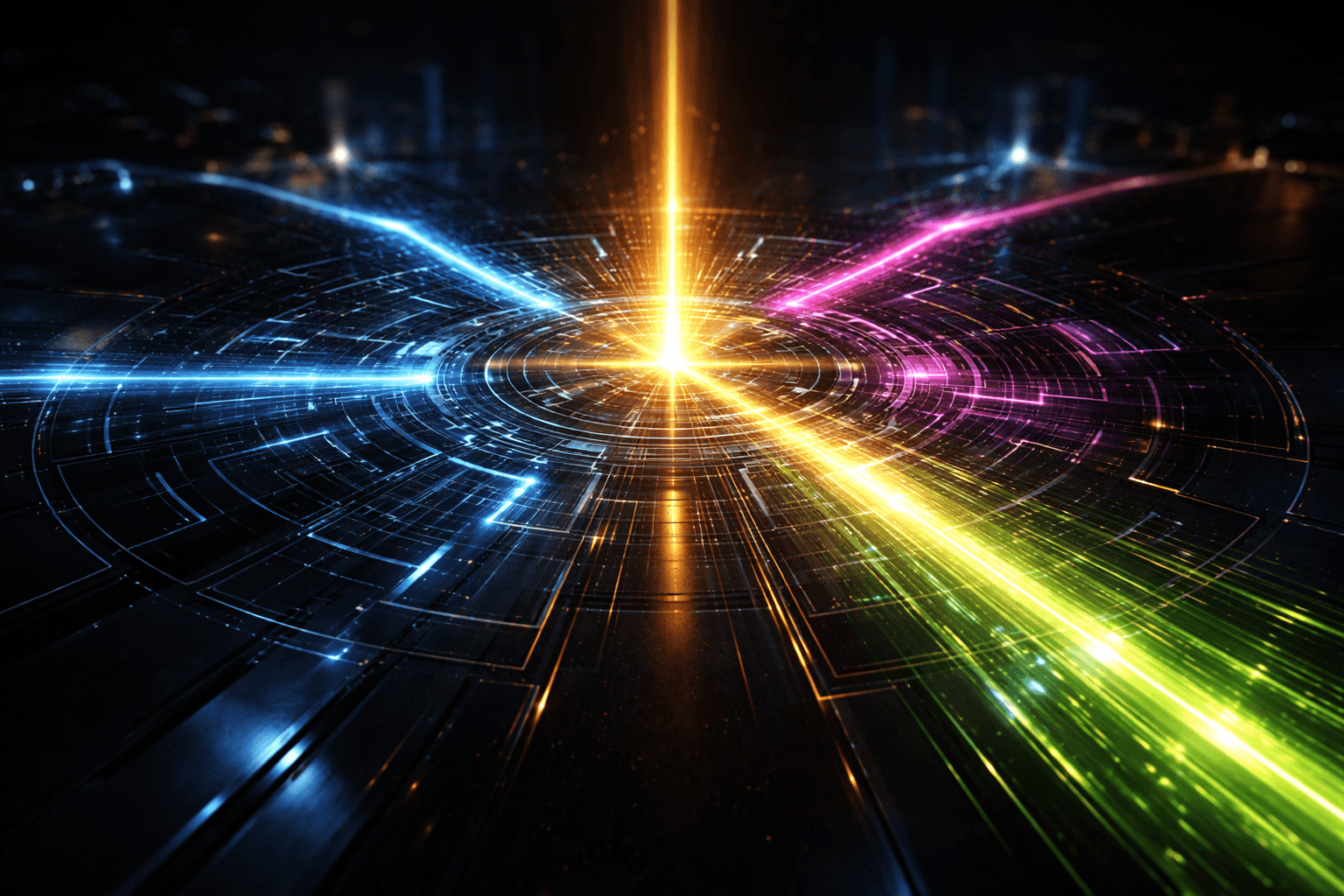 Fotorealistische Darstellung eines leuchtenden, holografischen Kompasses, der den perfekten Weg durch ein komplexes API-Datenlabyrinth weist.