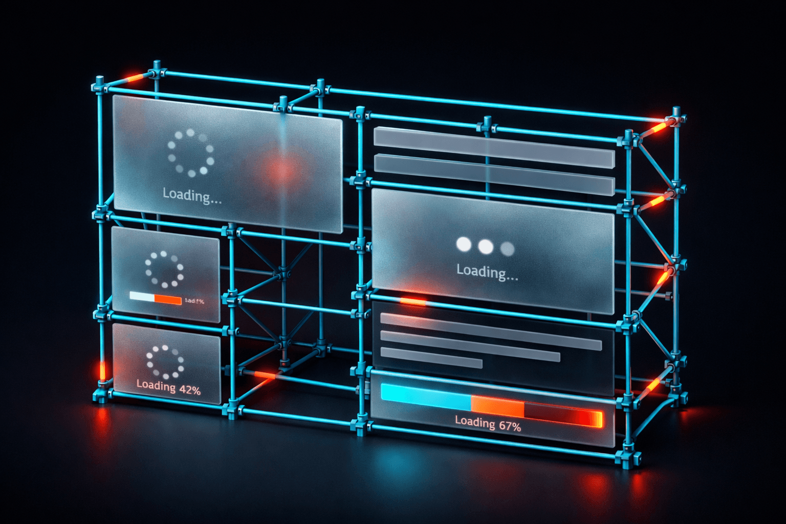 Ein stabiles digitales Gerüst hält Platzhalter für Bilder fest, damit das Layout nicht wackelt.