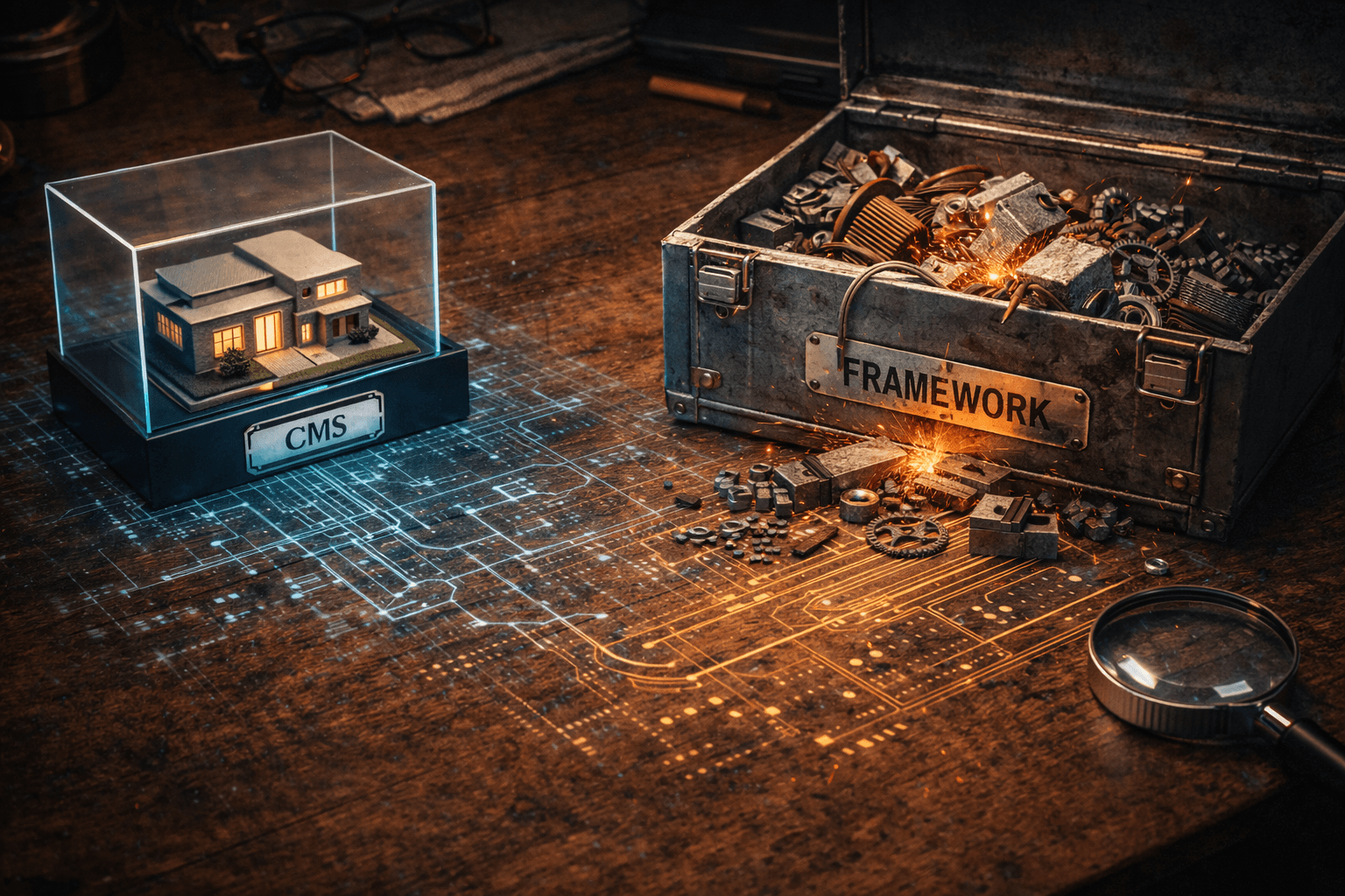 CMS oder Framework: Der Kampf zwischen Bequemlichkeit und Freiheit