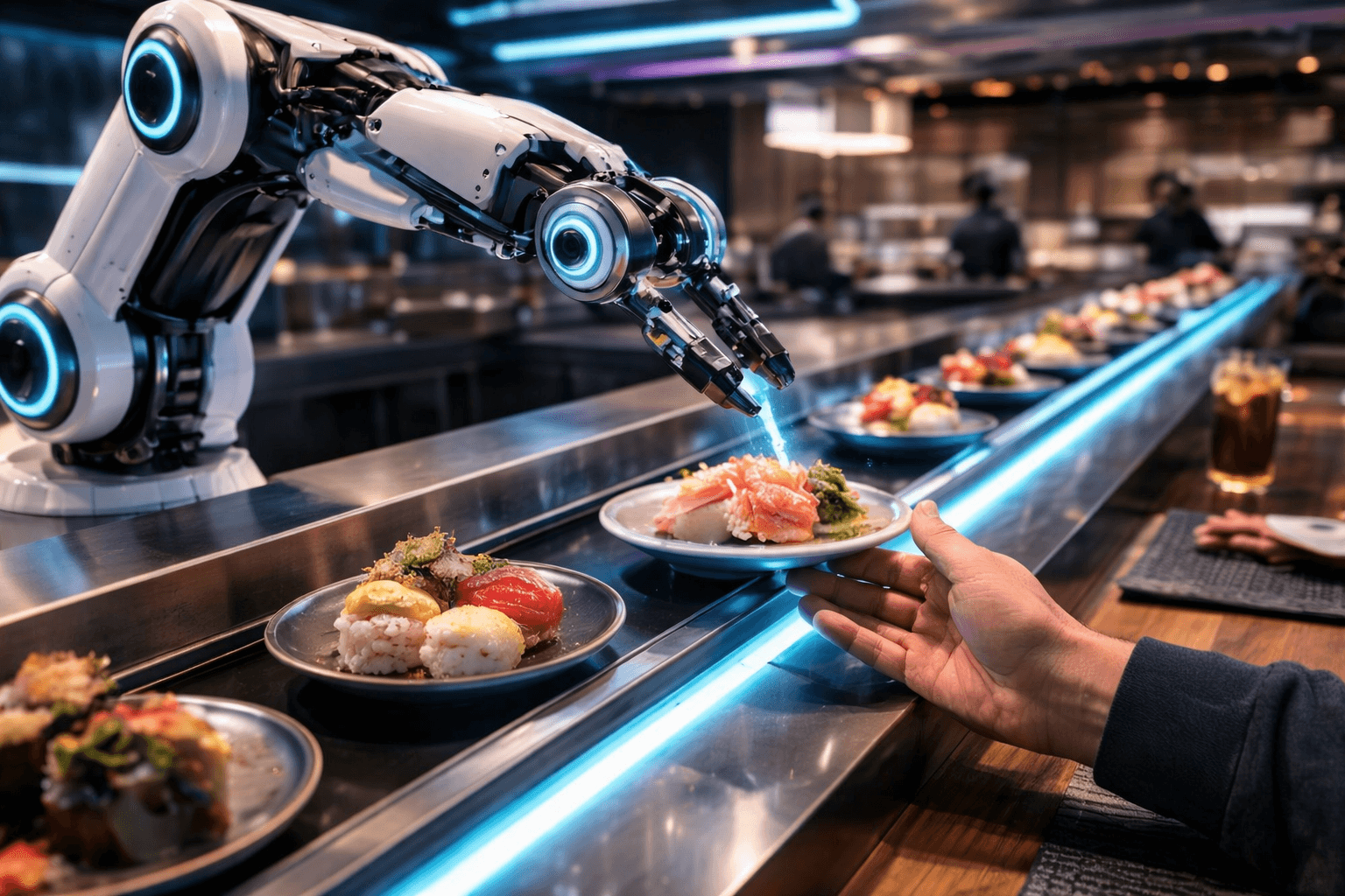 Roboterarm serviert gezielt kleine Datenpakete statt alles auf einmal