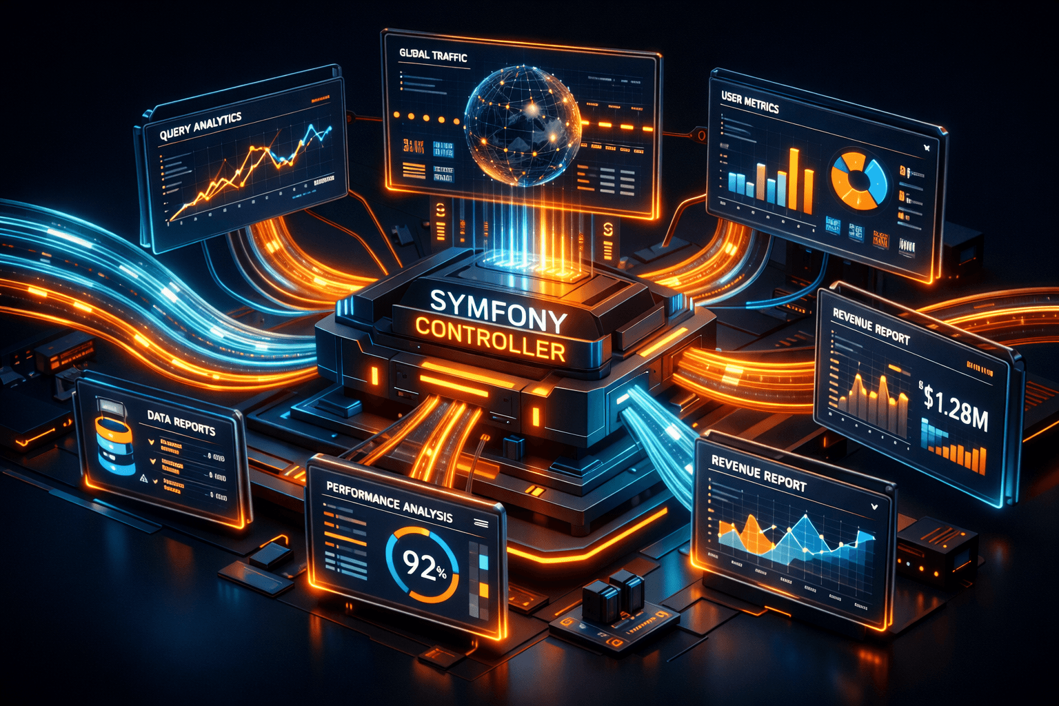 Architektonische Darstellung des Contao 5 Custom Backend Routings mit Symfony