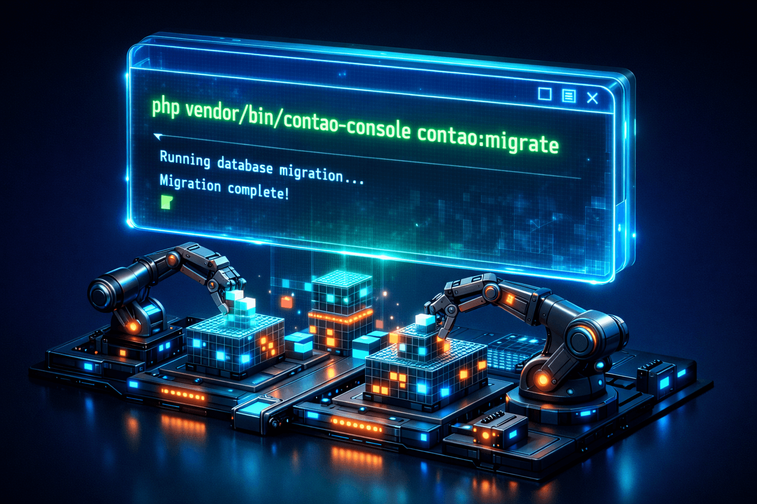 Ausführung von Contao Core Commands wie contao:migrate in der Kommandozeile