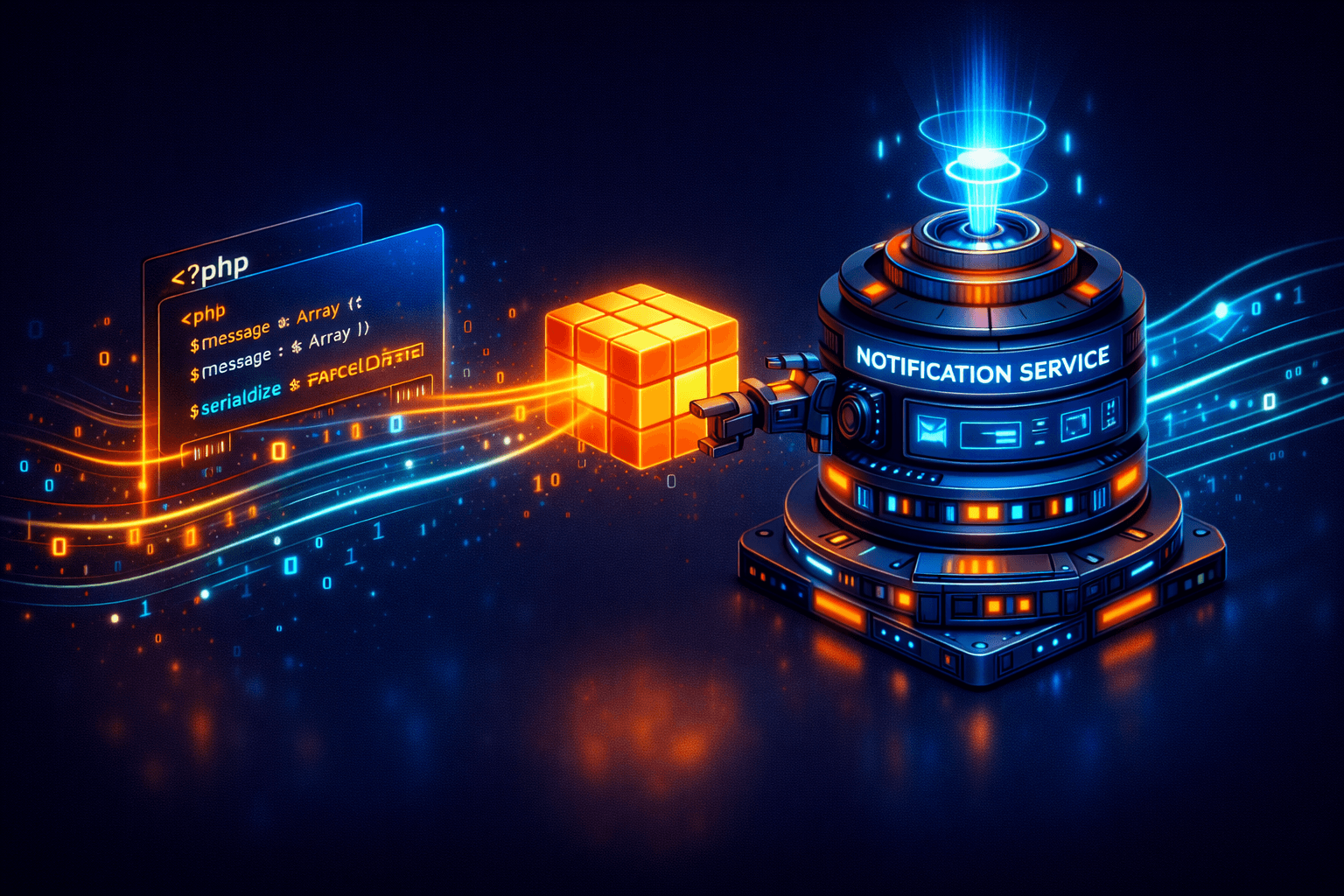 Datenfluss vom Symfony Controller zum Notification Center Service in Contao