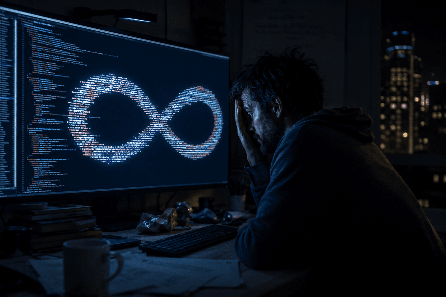 Ein Entwickler analysiert eine unendliche Schleife im Routing-Code einer Single Page Application.