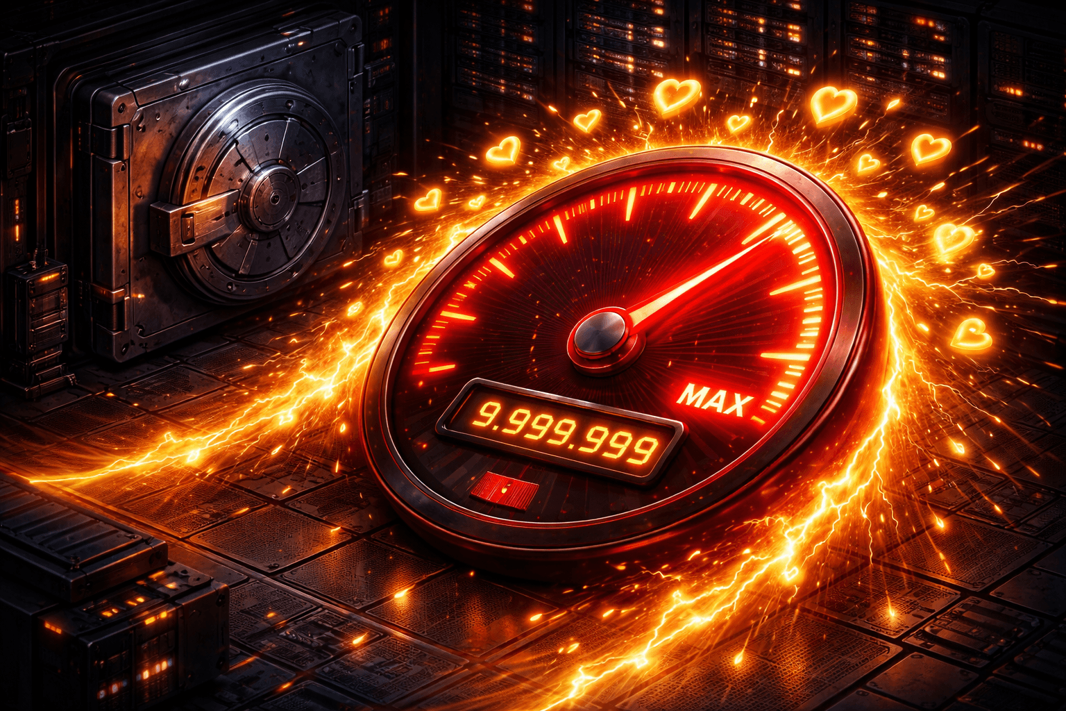 Ein roter Redis-Tacho zählt rasend schnell Likes und Views, ohne den Haupt-Cache zu stören.