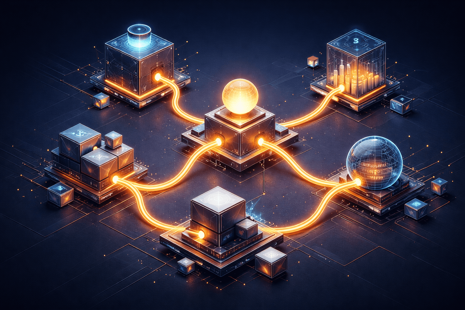 Kabel und Verbindungen symbolisieren Dependency Injection