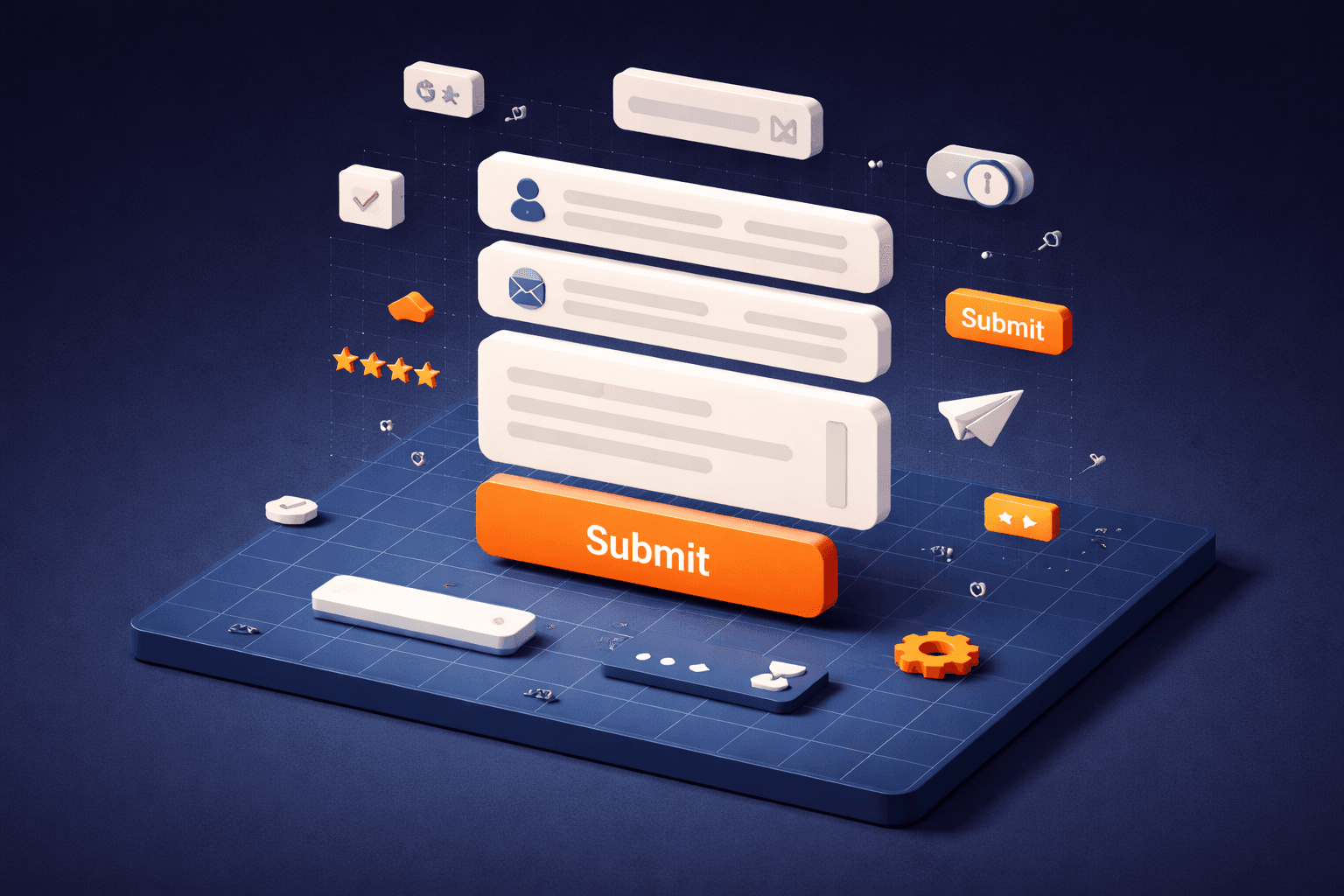 Ein Formular baut sich aus Blöcken auf