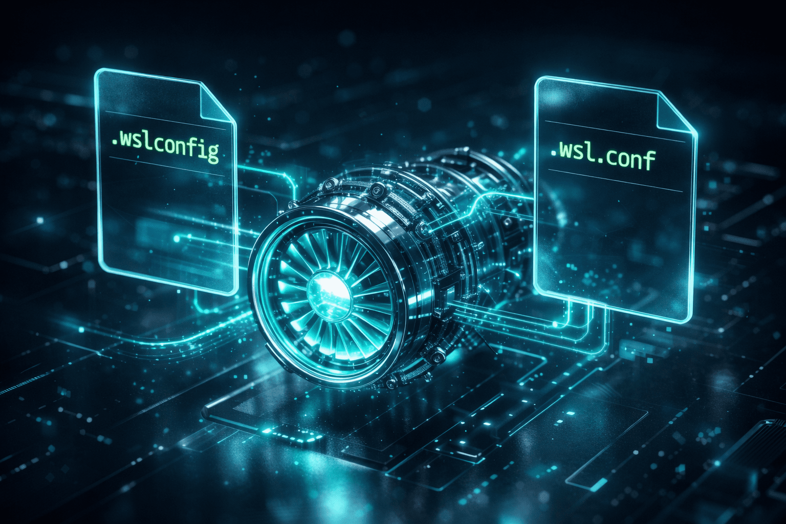 Zahnräder und Konfigurationsdateien .wslconfig und wsl.conf