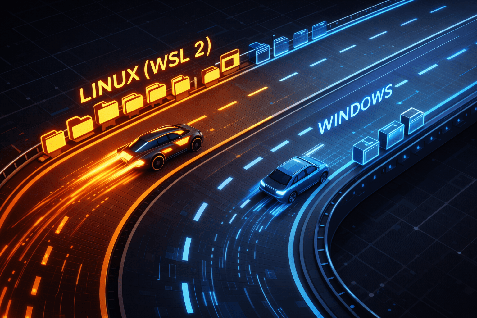 Performance Unterschied WSL 2 bei Linux Dateisystem vs Windows Mounts
