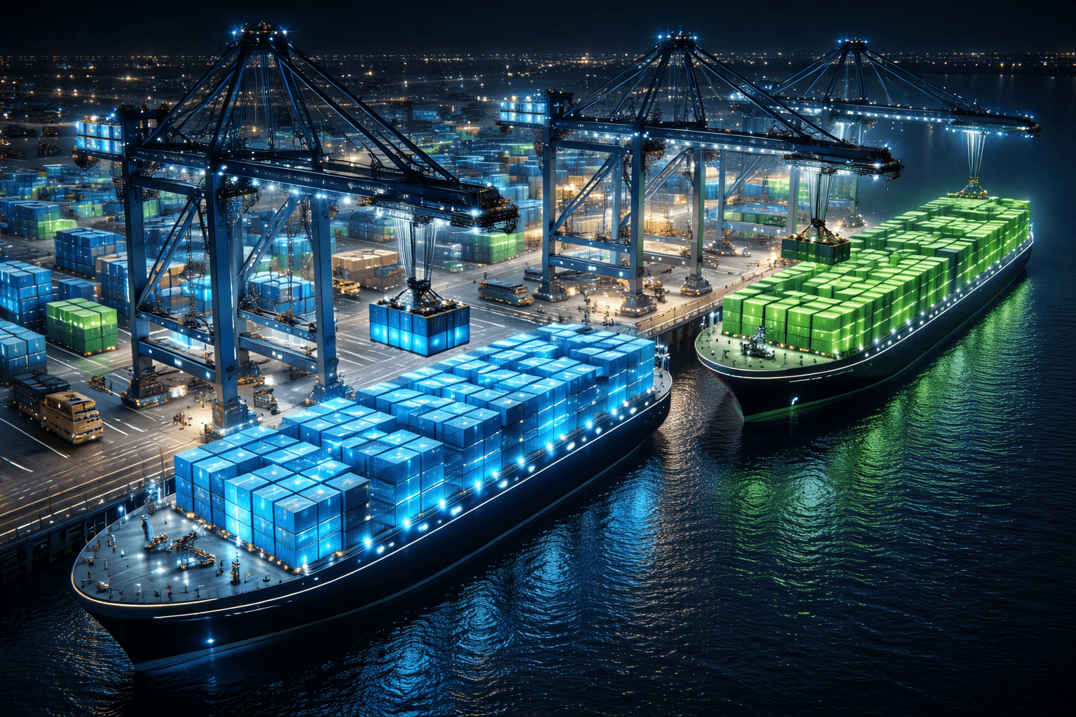 Docker als Basis für isolierte Deployment-Umgebungen Blaue und grüne Docker-Container werden sicher und isoliert verladen